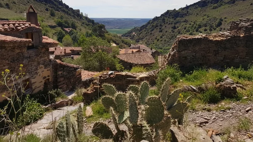 Paisaje del valle entre montañas