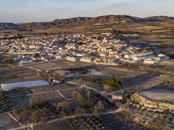 Vista aérea del pueblo de Ontur