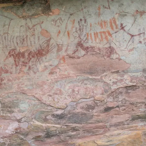 Ejemplo de las pinturas rupestres del Abrigo del Tío Modesto de Henarejos