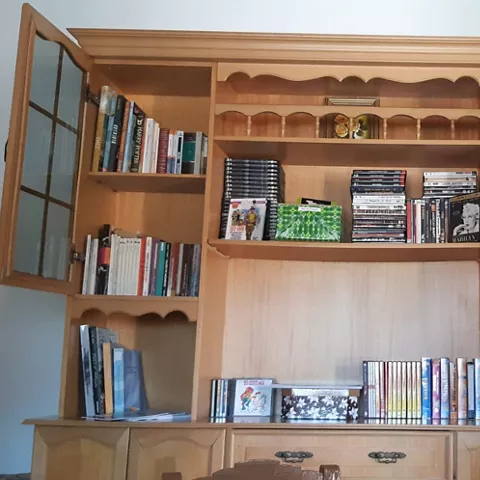 Mini biblioteca en Salón de estar