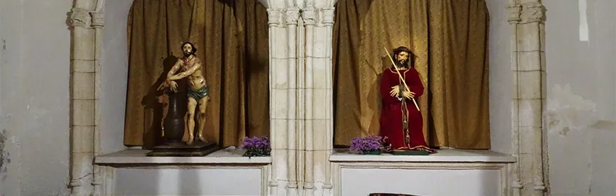 Colegiata de Belmonte - Estatuas del Arcosólio. Capilla de lnmaculada