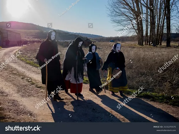 Luzon, Castilla la Mancha, España; 24 de febrero de 2017: Diablos de Luzon. El Carnaval de Luzón es una tradición muy antigua. Se celebra desde antes del siglo XIV.