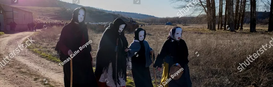 Luzon, Castilla la Mancha, España; 24 de febrero de 2017: Diablos de Luzon. El Carnaval de Luzón es una tradición muy antigua. Se celebra desde antes del siglo XIV.