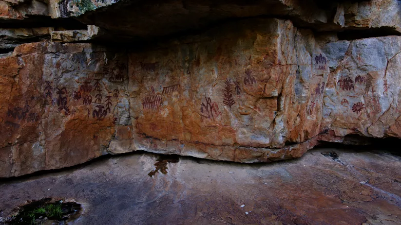 Imagen de unas pinturas rupestres