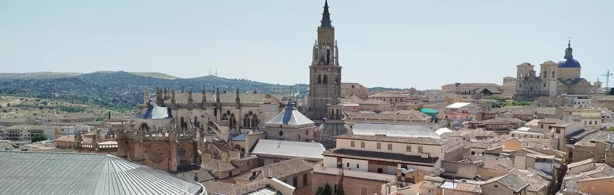 Vista panorámica del casco histórico con torres y tejados