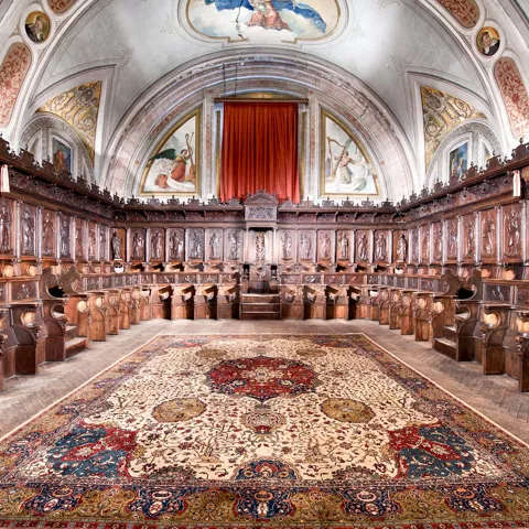 Vista general del coro de Santo Domingo de Guzmán en Ocaña