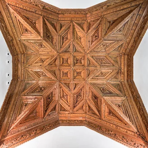 Artesonado en una de las salas del Palacio Ducal de Pastrana