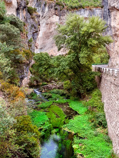 Río Escabas en el estrecho de Priego