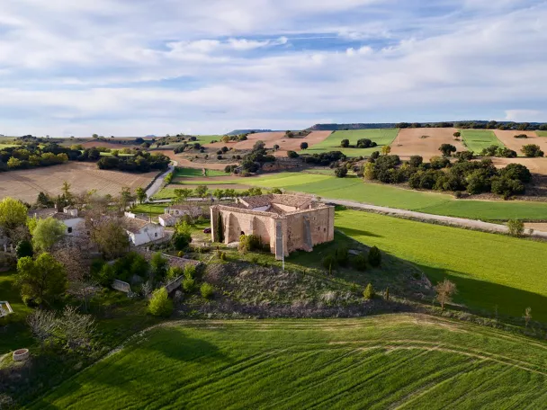 Panorámica del castillo de Torrebuceit en Torrejoncillo del Rey