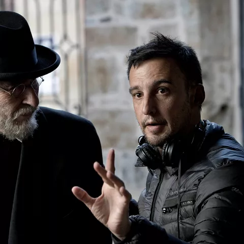 Imagen del rodaje de 'Mientras dure la guerra'