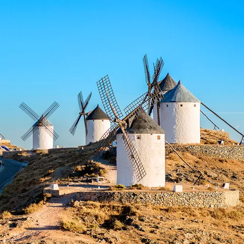 Imagen de los molinos de Consuegra