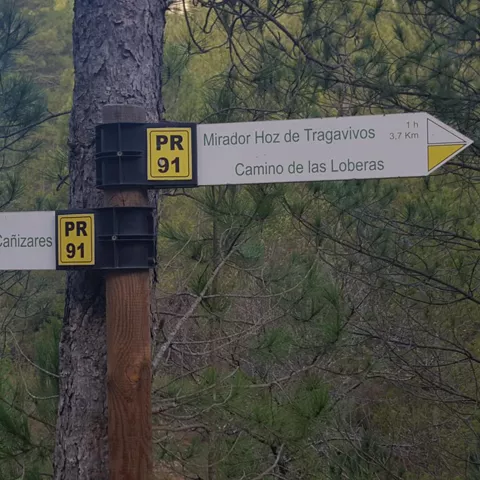 Indicaciones en el entorno de la Hoz de Tragavivos