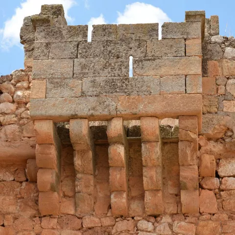Detalle del castillo de San Clemente, en la provincia de Cuenca