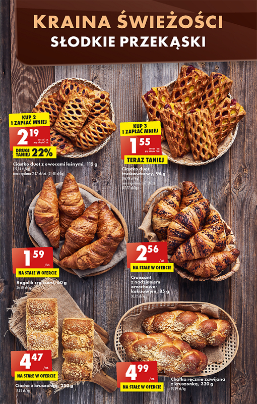 Oferta Biedronka od 5.12: ciastko, rogalik, croissant, chałka