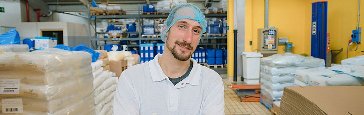 Worker in Kerry manufacturing plant