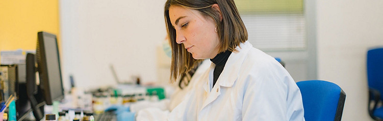Woman working in Kerry lab