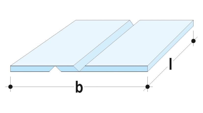 Knauf - 1 + 1 unverleimte V-Fräsungen 90° - 1+1-unverleimte V-Fräsungen 90Grad