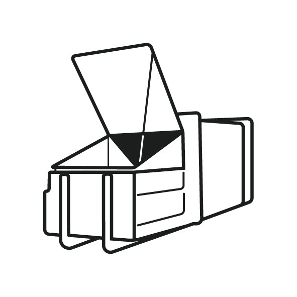 Recycling glaswol perscontainer