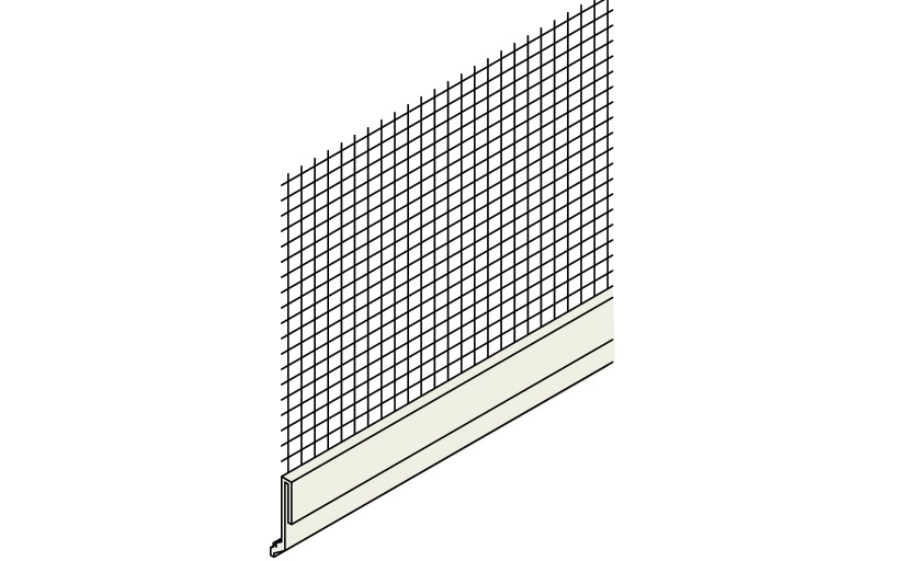 Knauf - Sokkel vandnæseprofil PVC med net - Sokkel vandnæseprofil PVC med net