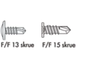 Knauf - FF skrue 13 og 15