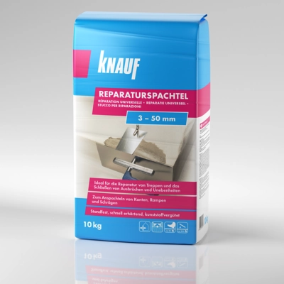 Knauf - Reparaturspachtel - 4006379055777_Reparaturspachtel_Front_10 kg_stehend