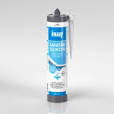 Knauf - Sanitär Silikon - 4006379096756_Sanitär-Silikon_front_300 ml_weiß