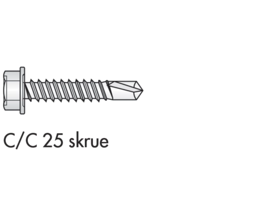 Knauf - Skruer, C/C - CC skrue