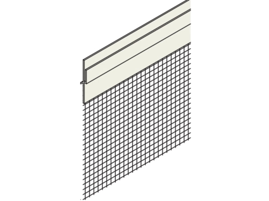 Knauf - Vandret dilatationsfuge-profil BUND PVC med net - Vandret dilatationsfugeprofil BUND PVC med net