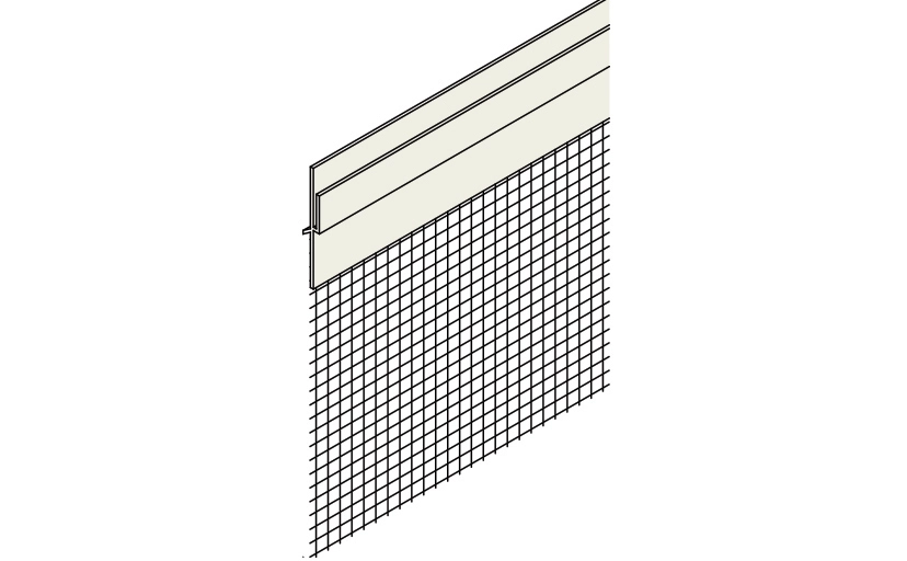 Knauf - Vandret dilatationsfuge-profil BUND PVC med net - Vandret dilatationsfugeprofil BUND PVC med net