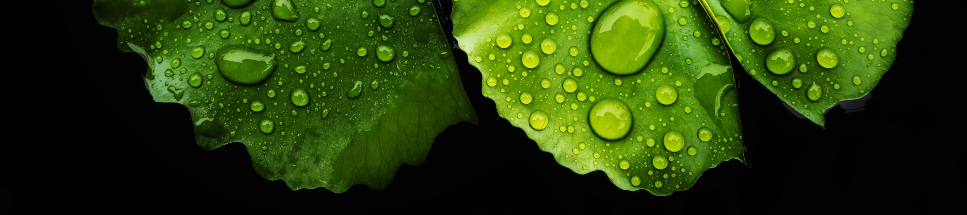 Low key images, Water Droplets on Lotus Leaf