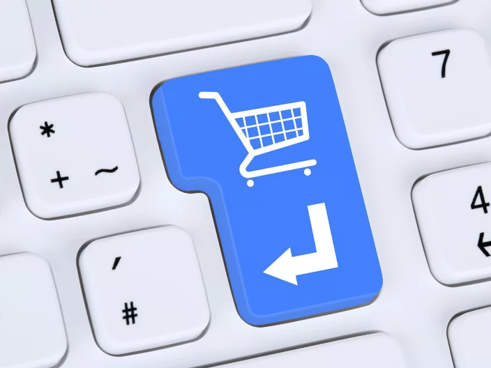 Online Shopping E-Commerce bestellen und einkaufen im Internet