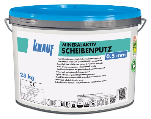 Knauf - MineralAktiv Scheibenputz 0.5 - Mineral Aktiv Scheibenputz 25kg 0,5mm
