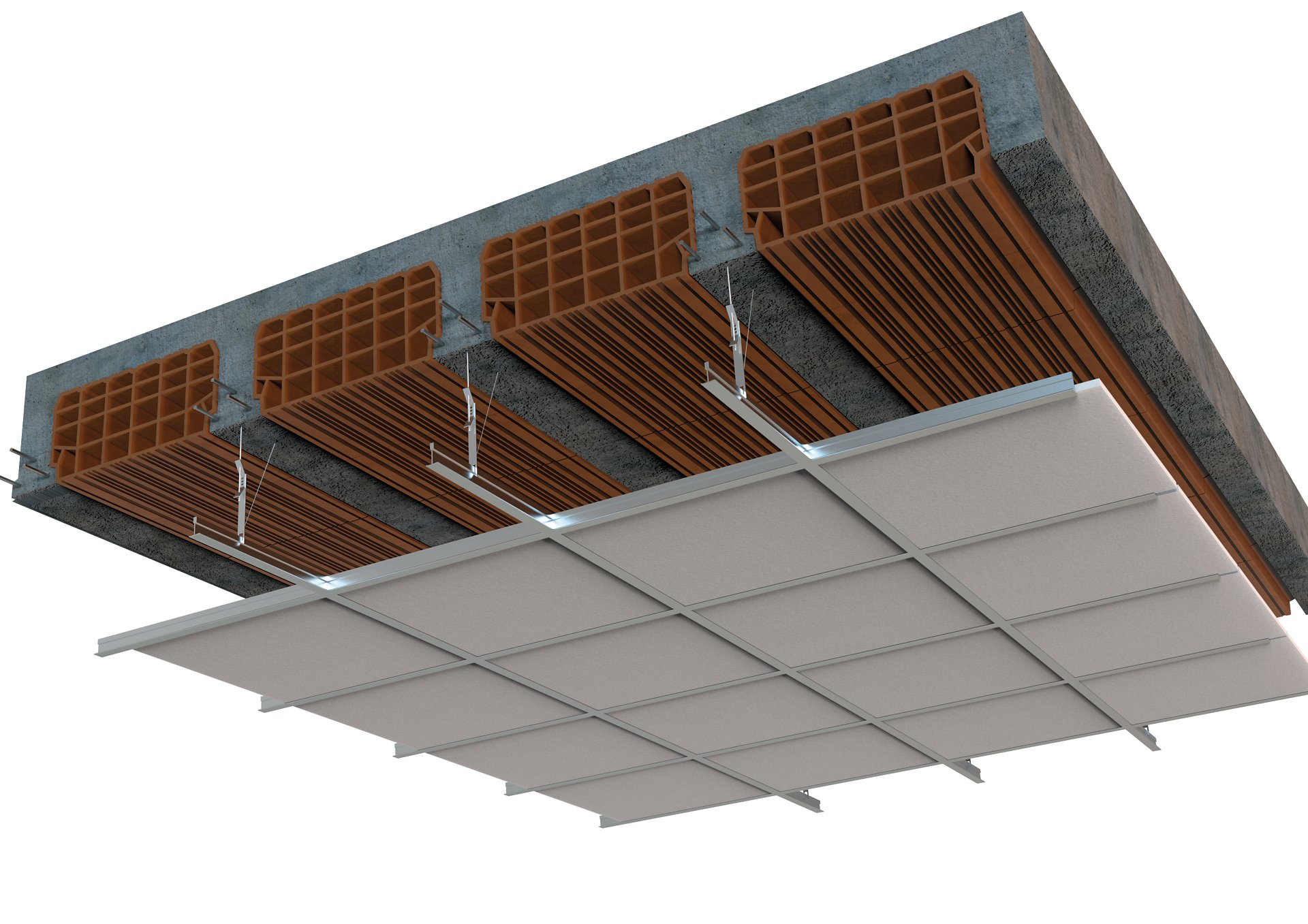 Pannelli Controsoffitto In Fibra Minerale ITP 60x60cm - Liscio Bordo Lay-on 18 Pezzi