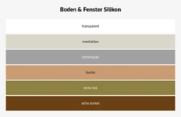 Knauf - Boden & Fenster Silikon - Farbtafel Boden & Fenster Silikon