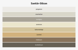 Knauf - Sanitär Silikon - Farbtafel Sanitär Silikon Teil 1