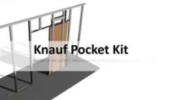 Knauf - Pocket Kit porte h<2700 mm - Pocket-kit-système-de-porte-coulissante-knauf