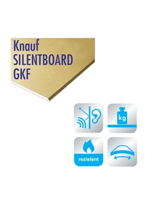 Knauf - Knauf SILENTBOARD DF 13 (GKF 12,5mm) - Imagine-placa-knauf-silentboard-gkf-125