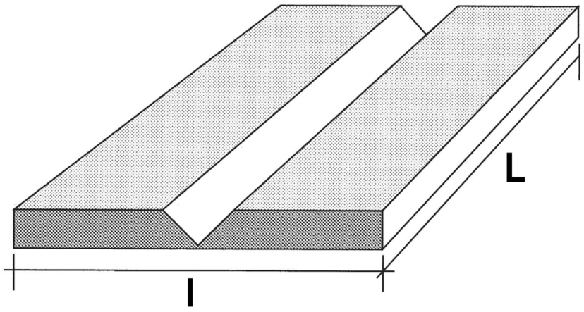 Knauf - Plaat GKB 12,5 mm - rugzijde uitfrezing 90° -  1 V - Plaque GKB 12,5 mm - fraisure dorsale 90° - 1 V - Plaat GKB 12,5 mm - rugzijde uitfrezing 90° -  1 V