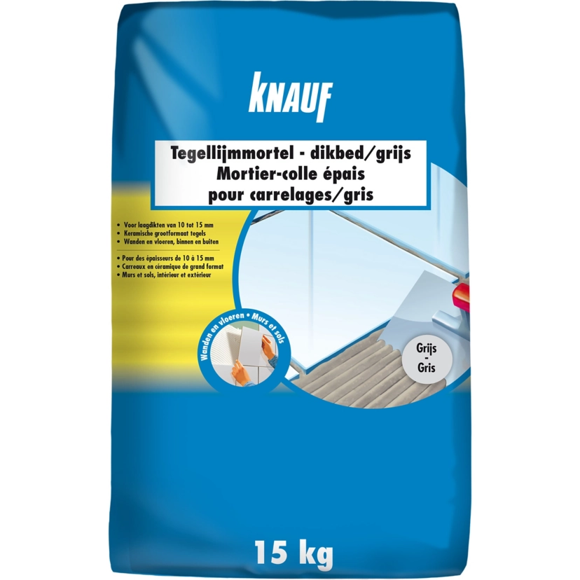 Knauf - Mortier-colle épais pour carrelages - Mortier-colle épais pour carrelages - Tegellijmmortel-dikbed   C1