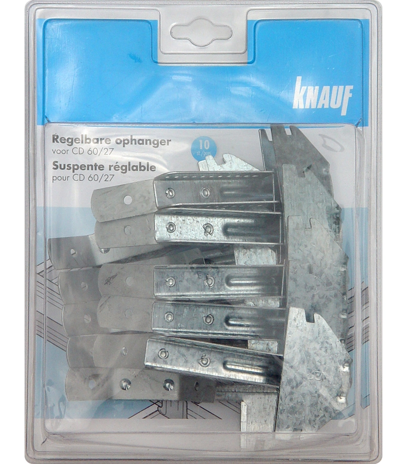 Knauf - Suspente réglable pour CD 60/27 (blister) - Suspente réglable pour CD 60/27 (blister) - Regelbare ophanger voor CD 60/27 (blister)