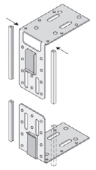 Knauf - Angle de connexion pour montant de porte avec passage câble