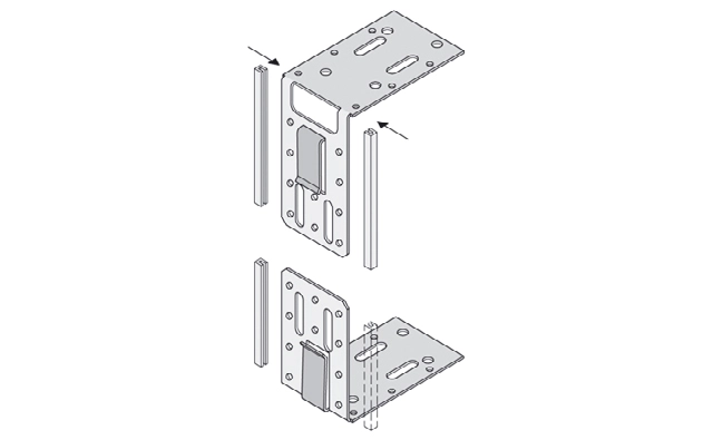 Knauf - Angle de connexion pour montant de porte avec passage câble