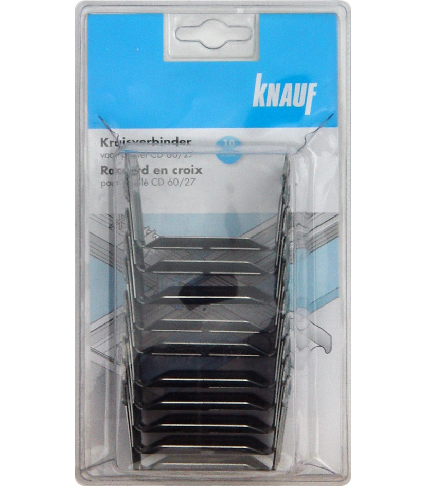 Knauf - Raccord en croix plié pour CD 60/27 (blister) - Raccord en croix plié pour CD 60/27 (blister) - Kruisverbinder gebogen voor CD 60/27 (blister)