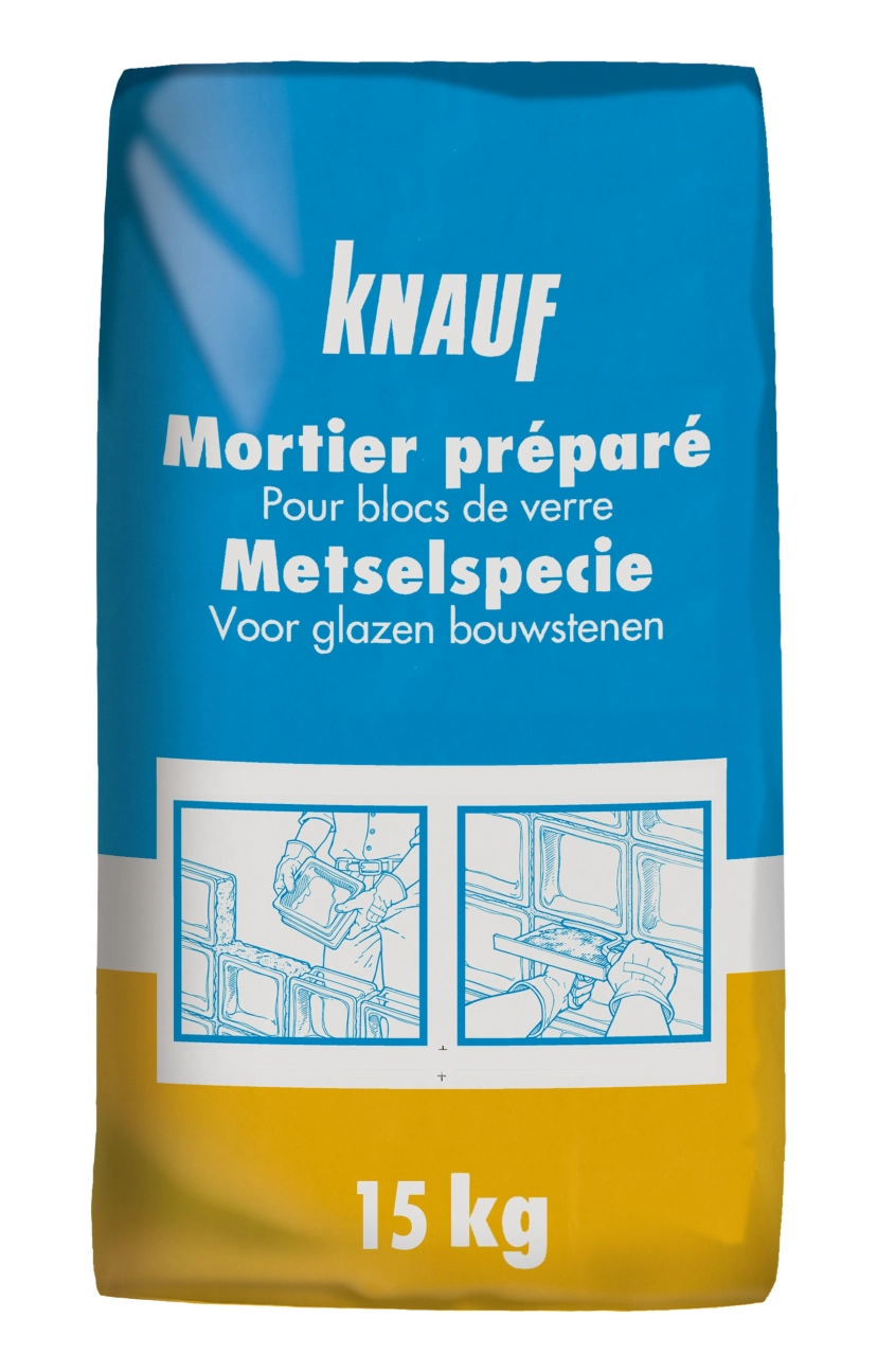 Knauf - Mortier préparé pour blocs de verre - Mortier préparé pour blocs de verre - Metselspecie voor glazen bouwstenen