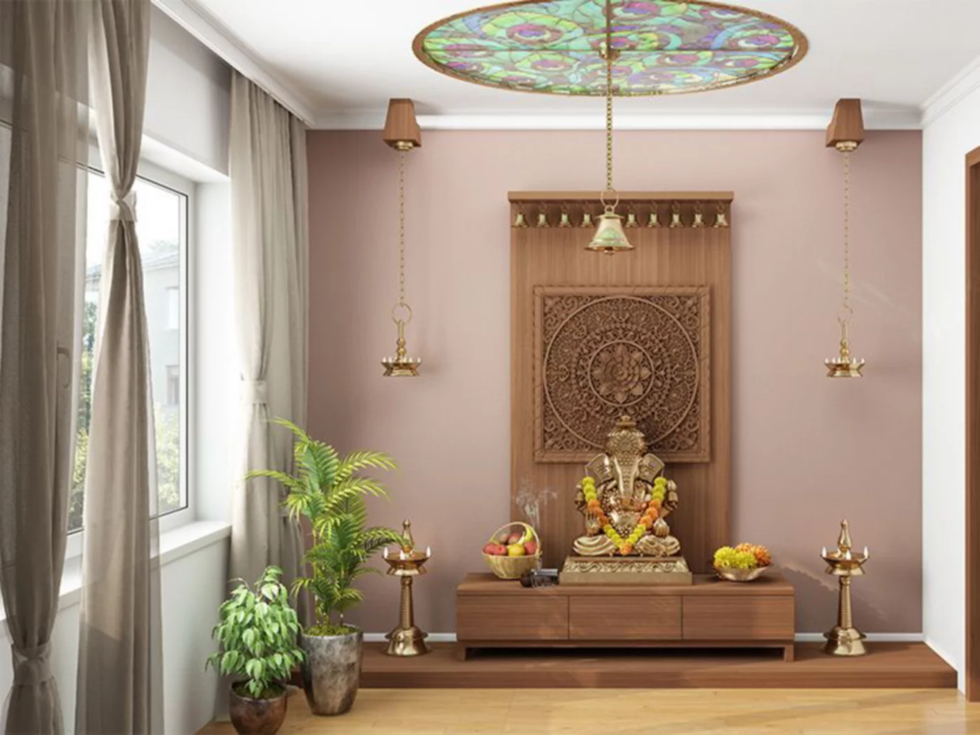Trần thạch cao phòng thờ - 12