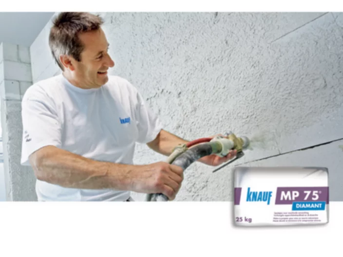 MP 75 Diamond : le plâtre à projeter à très haute dureté | Knauf