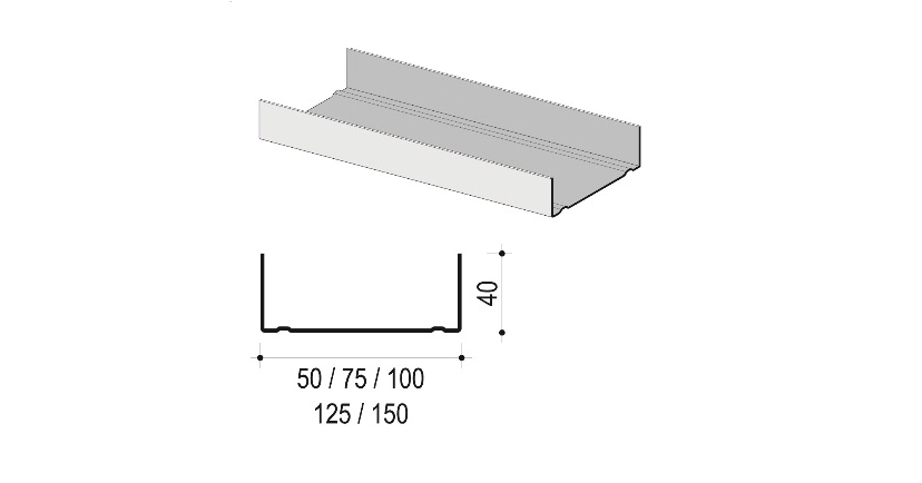 Knauf - UW profil 150 x 40 x 0,6 - Profil UW