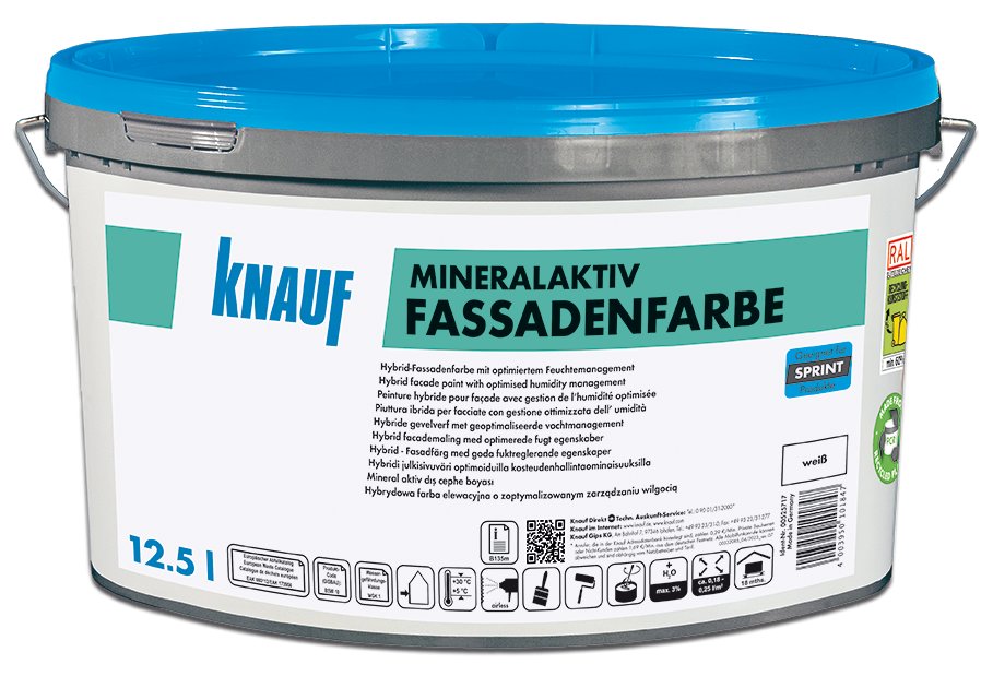 MineralAktiv Fassadenfarbe 12,5L weiß 10spr