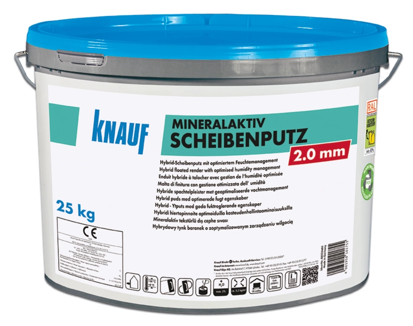 Knauf - MineralAktiv Scheibenputz 2.0 - MineralAktiv Scheibenputz 25kg 2,0mm