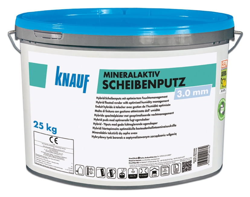 Knauf - MineralAktiv Scheibenputz 3.0 - MineralAktiv Scheibenputz 25kg 3,0mm